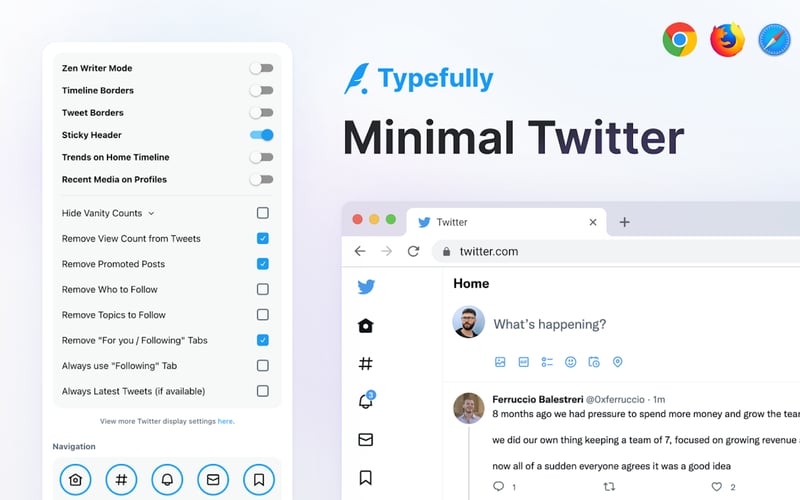 Minimal Twitter screenshot 1