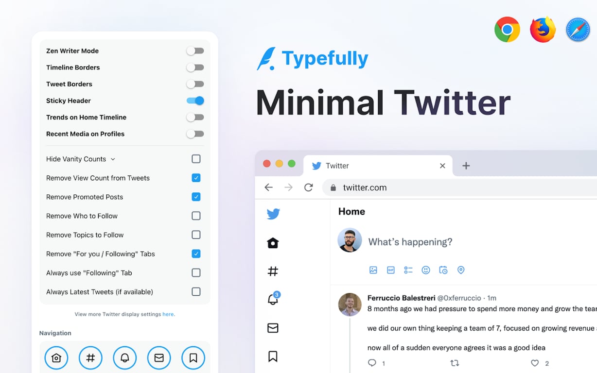 Minimal Twitter preview