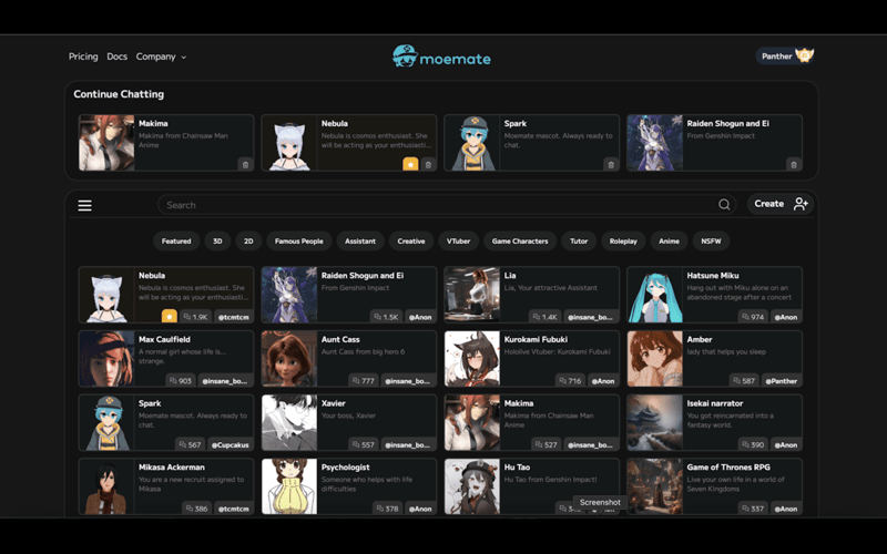 Moemate screenshot 2