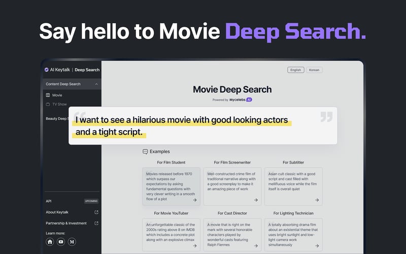 Movie Deep Search by AI Keytalk screenshot 1