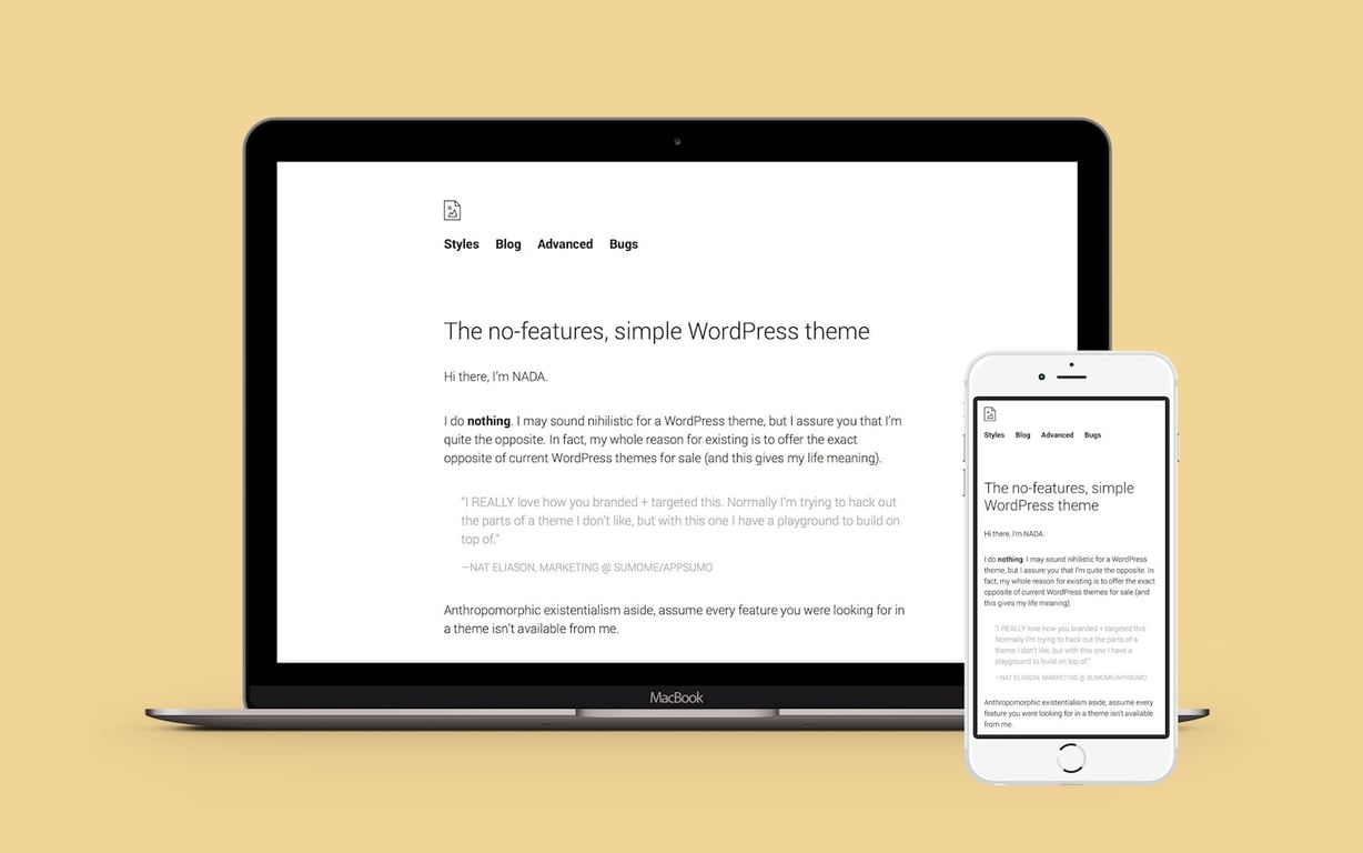 Nada WordPress Theme preview