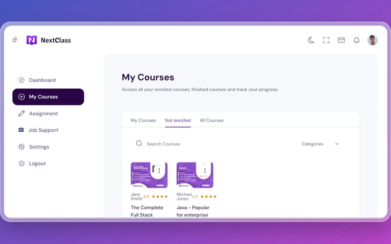 NextClass screenshot 1