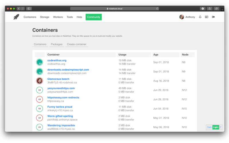 NodeHost screenshot 1