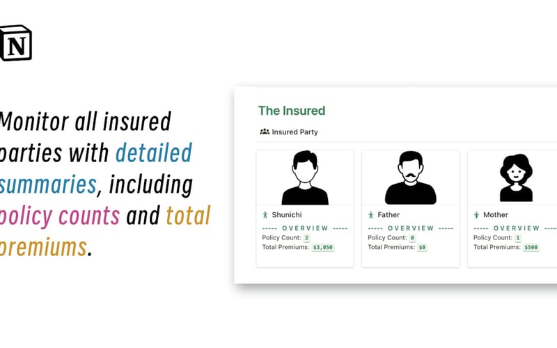 Notion Insurance Portfolio Tracker screenshot 3