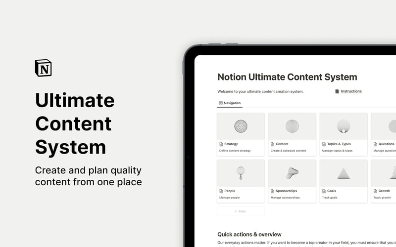 Notion Ultimate Content System screenshot 1