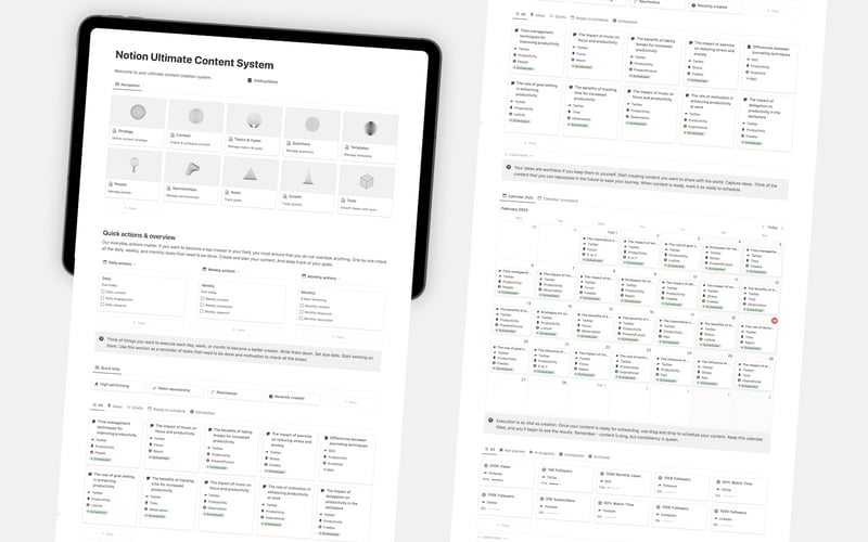 Notion Ultimate Content System screenshot 2