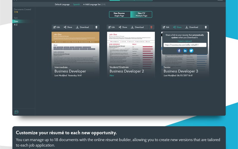 Novorésumé screenshot 1