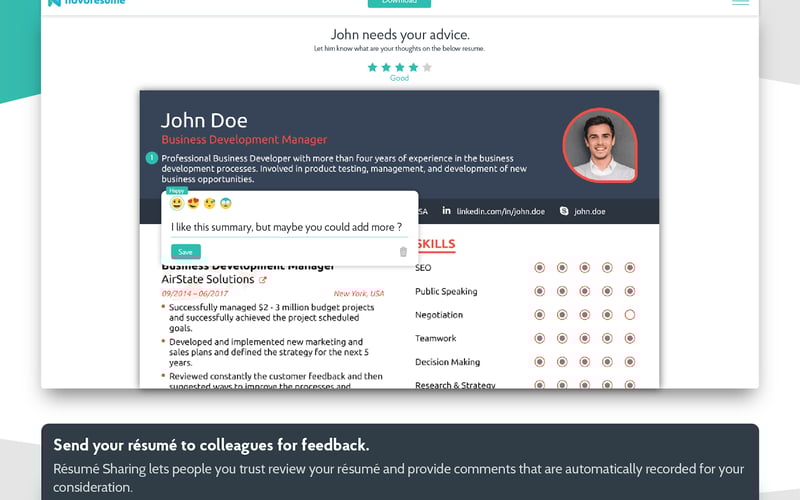 Novorésumé screenshot 2