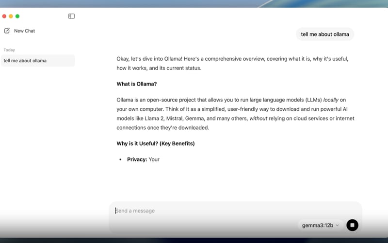 Ollama screenshot 2