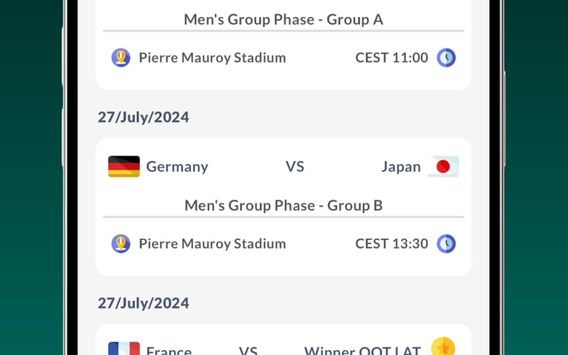 OlyRec - All Games Awareness App screenshot 3
