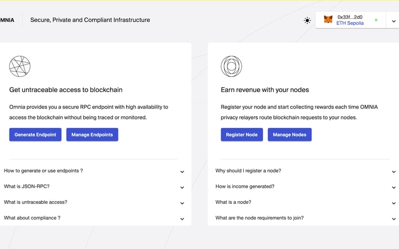 Omnia Protocol screenshot 1