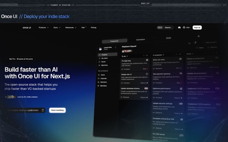 Once UI screenshot 2