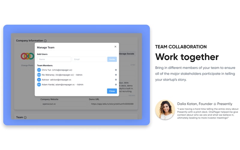 OnePager screenshot 2