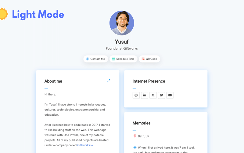 One Profile screenshot 2