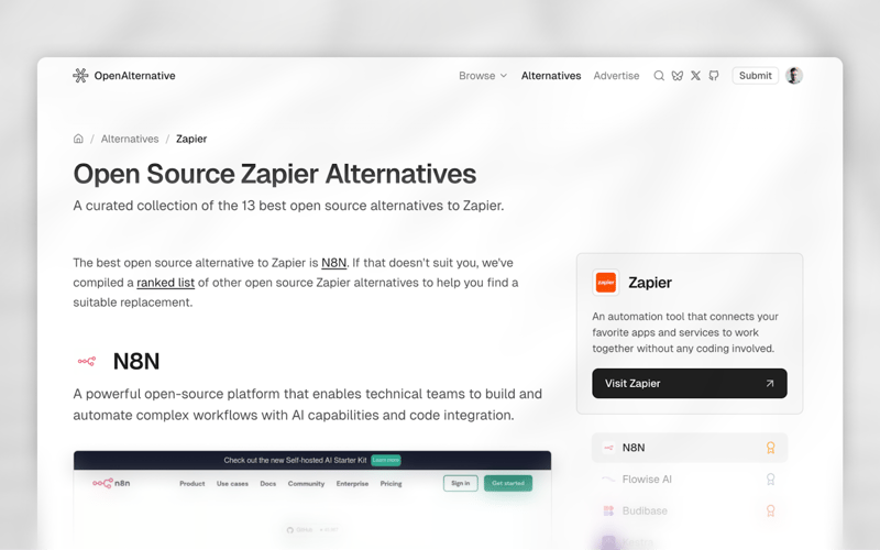 OpenAlternative screenshot 3