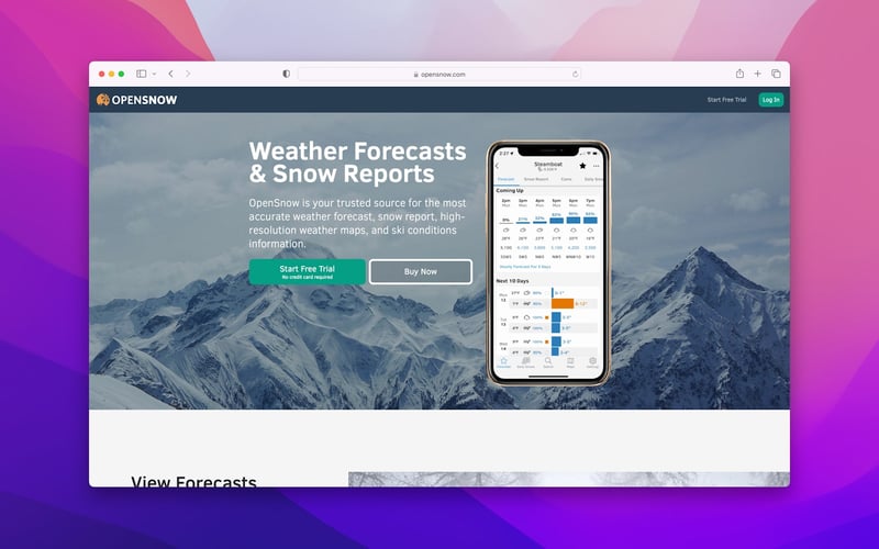 OpenSnow screenshot 1