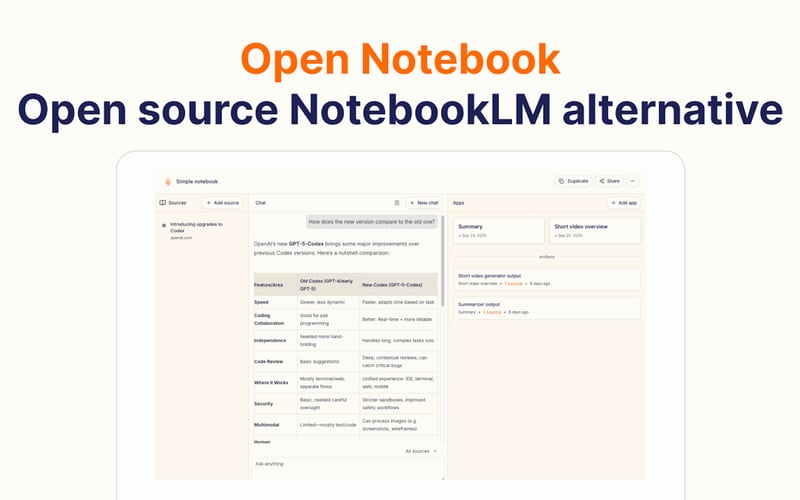 Open Notebook screenshot 1