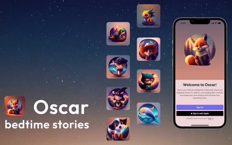 Oscar personal bedtime stories for kids screenshot 1