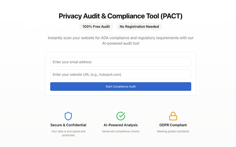 PACT | Privacy Audit & Compliance Tool screenshot 1