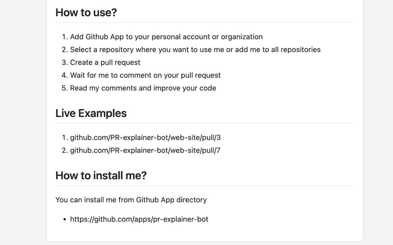 PR Explainer Bot screenshot 2
