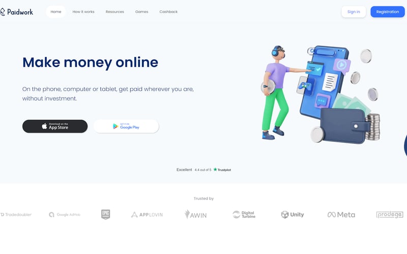 Paidwork screenshot 1