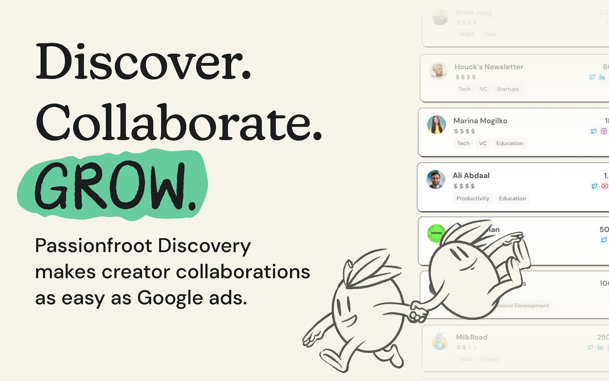 Passionfroot Discovery preview