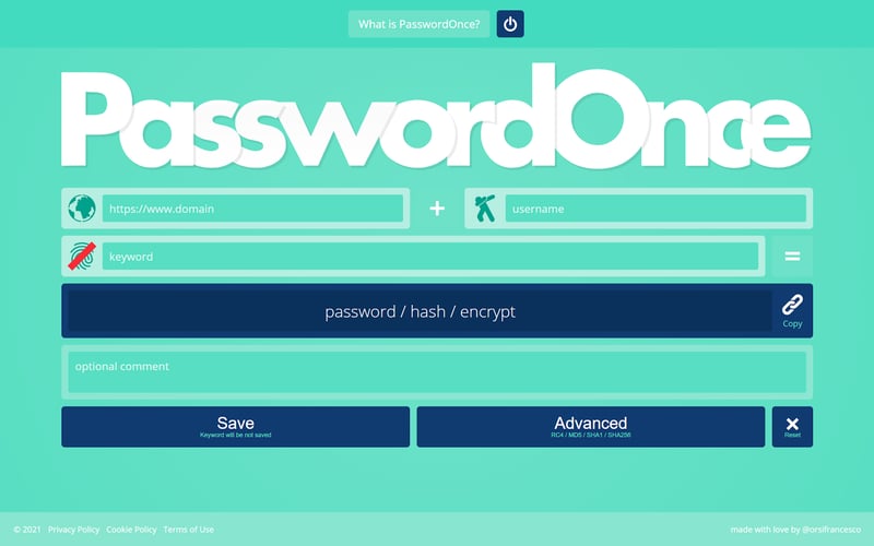 Password Once screenshot 1