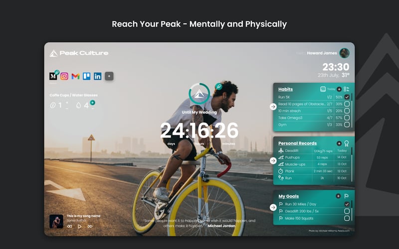 Peak Culture Dashboard screenshot 1