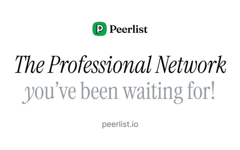 Peerlist screenshot 1