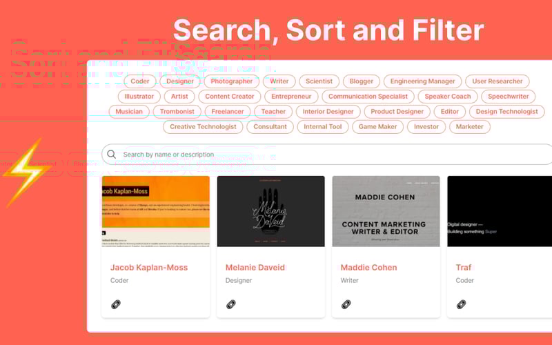 Personal Websites screenshot 1