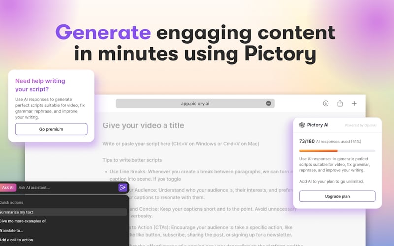 Pictory screenshot 1