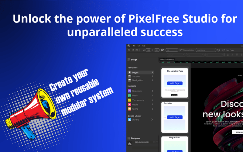 PixelFree Studio screenshot 1