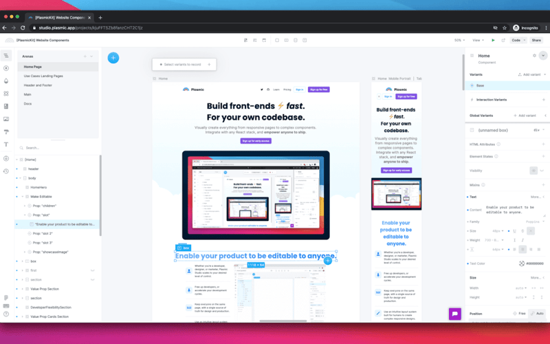 Plasmic screenshot 3