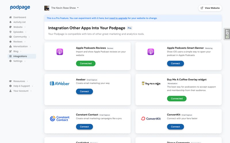 Podpage: Podcast Websites screenshot 2