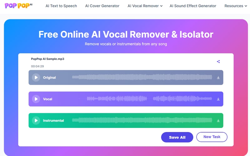 PopPop AI Vocal Remover screenshot 1