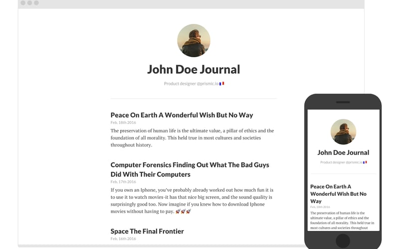 Prismic screenshot 3