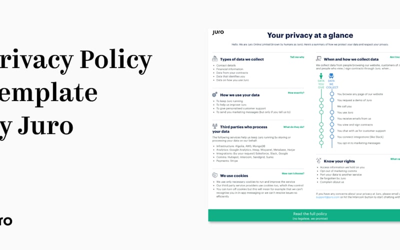 Privacy Policy Template by Juro screenshot 1