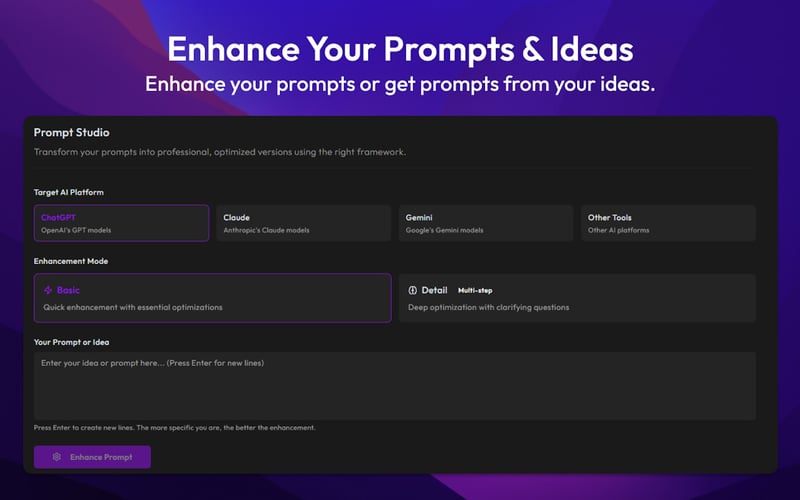 Prompthance screenshot 2