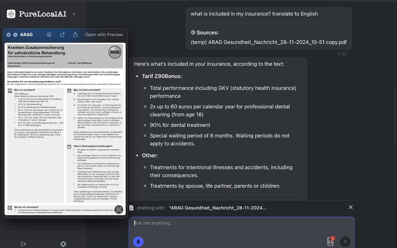 PureLocalAI – Private offline AI on Mac screenshot 3