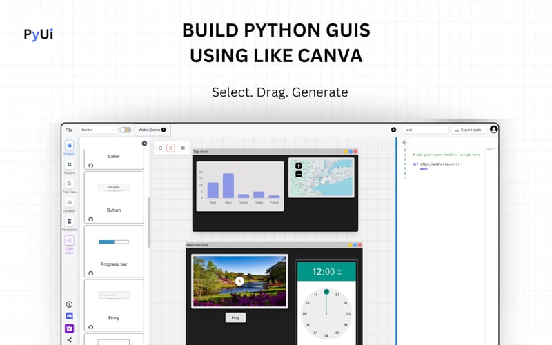 PyUI Builder screenshot 1