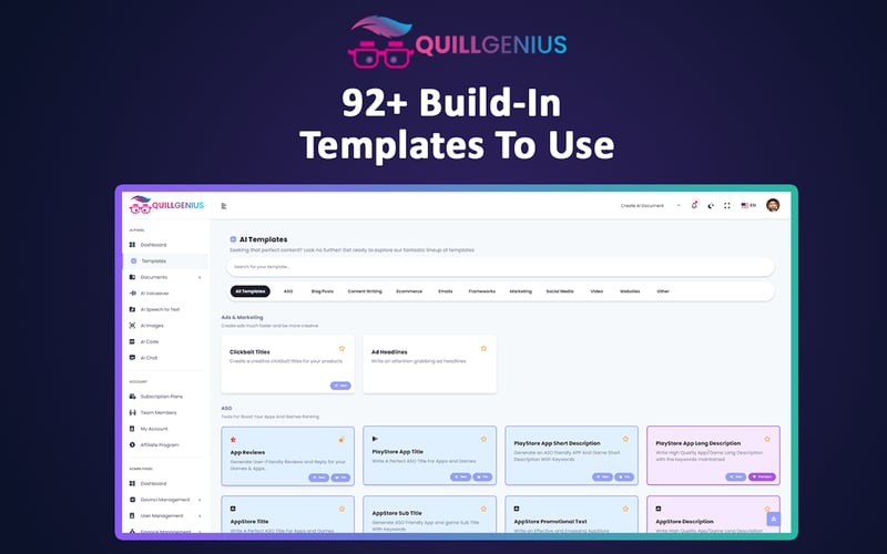 QuillGenius AI Copywriting Tool screenshot 2