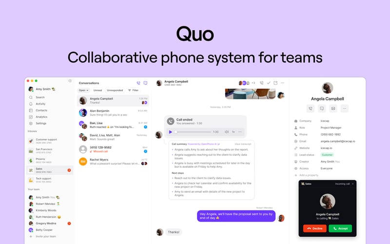 Quo (formerly OpenPhone) screenshot 1
