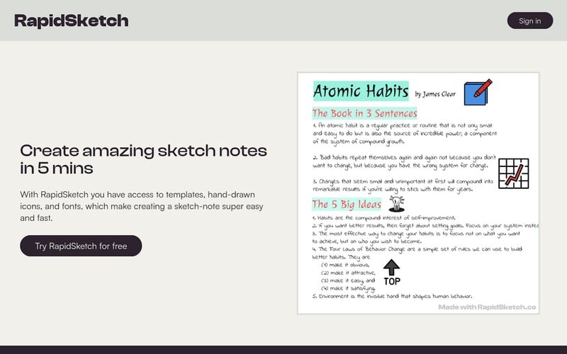 RapidSketch screenshot 1