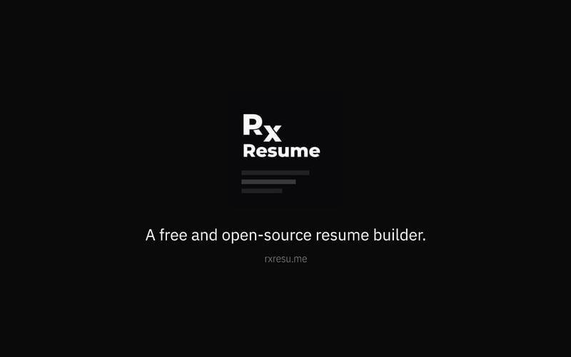Reactive Resume screenshot 1