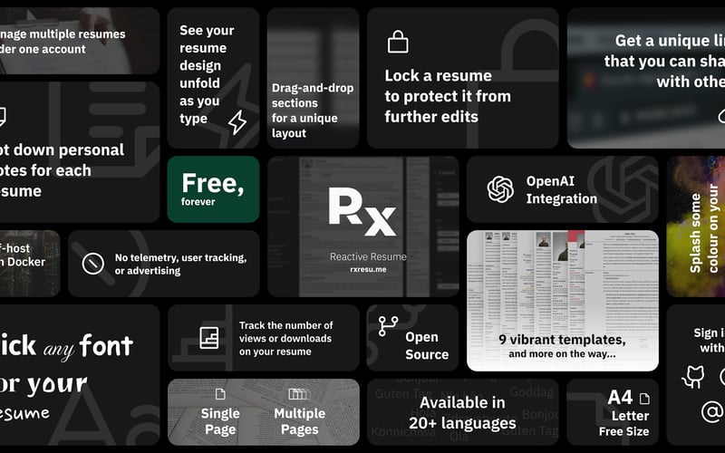 Reactive Resume screenshot 2
