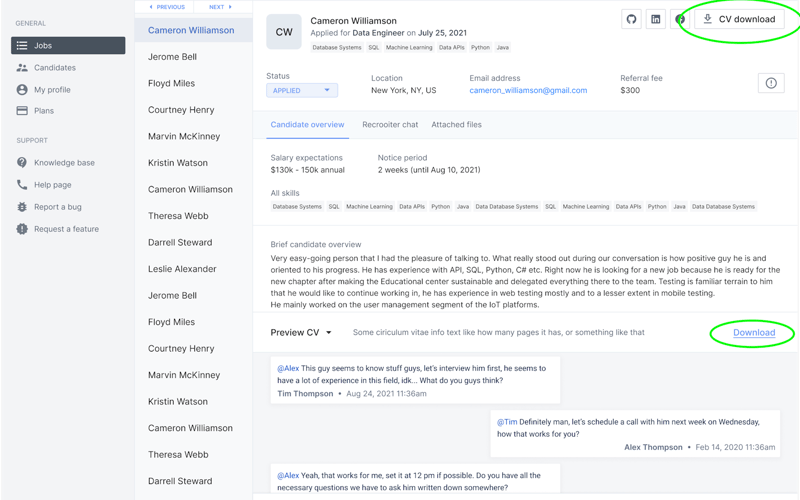 Recrooit screenshot 1