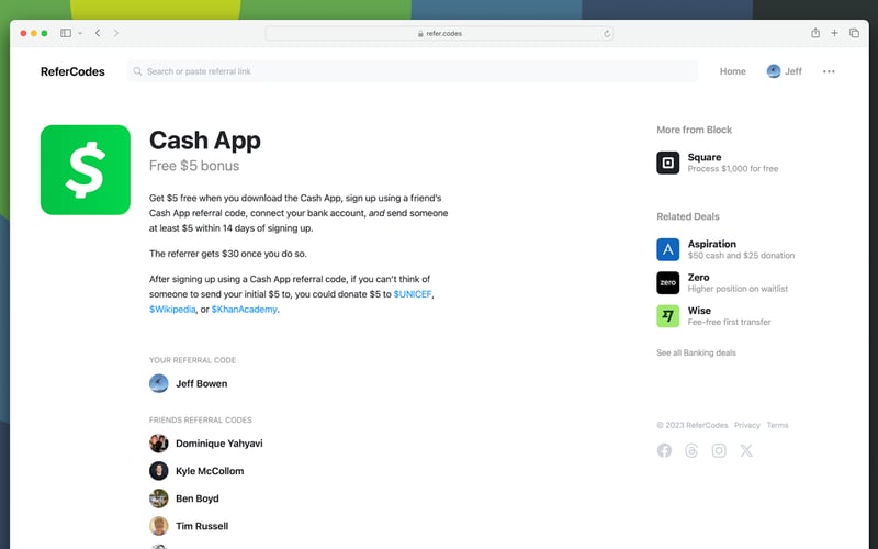 ReferCodes screenshot 3