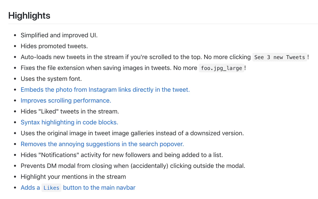 Refined Twitter preview