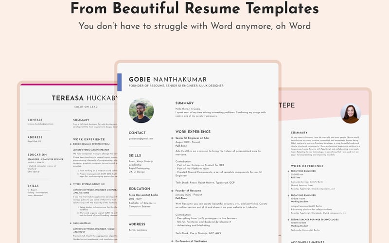 Resoume screenshot 2