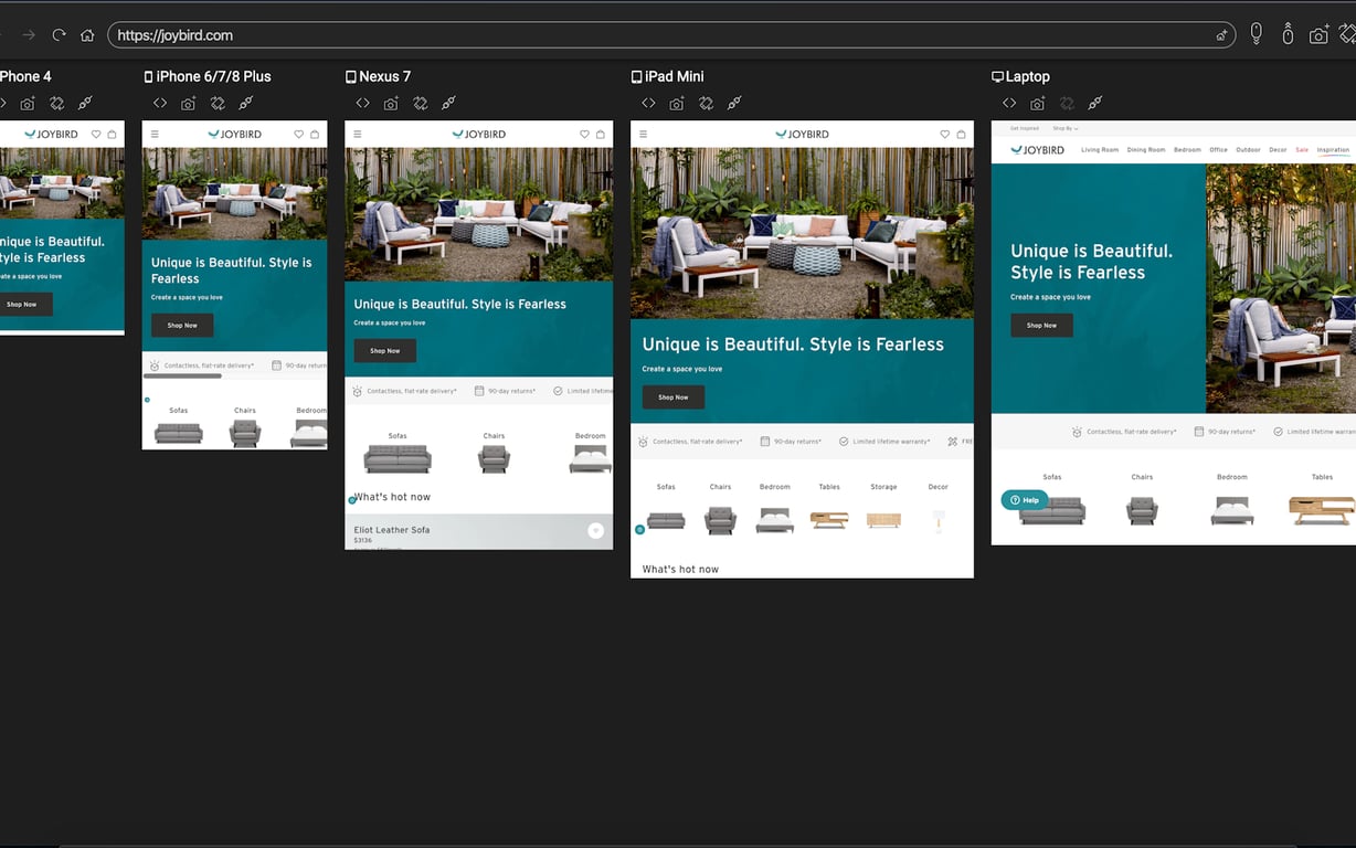 Responsively preview